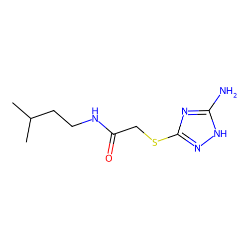 2-((5-Amino-4h-1,2,4-triazol-3-yl)thio)-N-isopentylacetamide structure