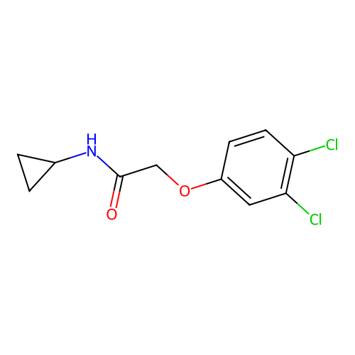 N-cyclopropyl-2-(3,4-dichlorophenoxy)acetamide structure