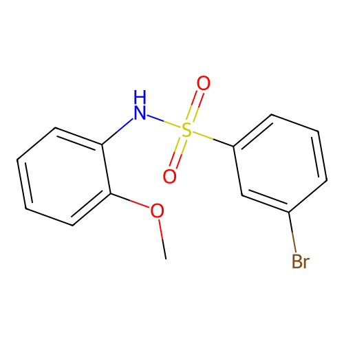 3-bromo-N-(2-methoxyphenyl)benzenesulfonamide structure