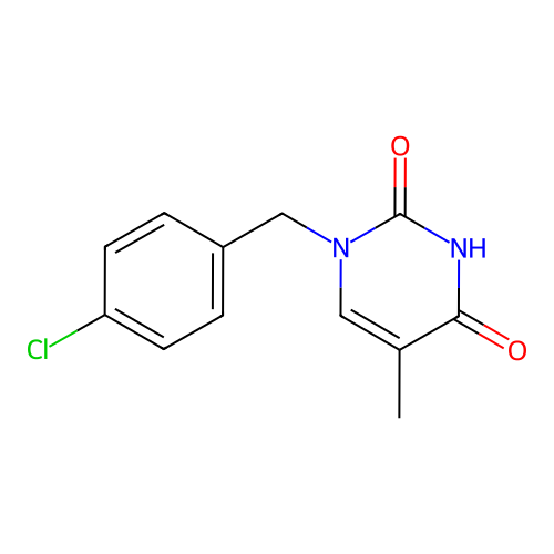 1-[(4-chlorophenyl)methyl]-5-methyl-3H-pyrimidine-2,4-dione structure