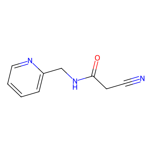 2-cyano-N-(pyridin-2-ylmethyl)acetamide structure