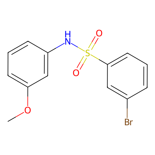 3-bromo-N-(3-methoxyphenyl)benzenesulfonamide structure