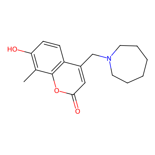 4-(azepan-1-ylmethyl)-7-hydroxy-8-methyl-2H-chromen-2-one structure