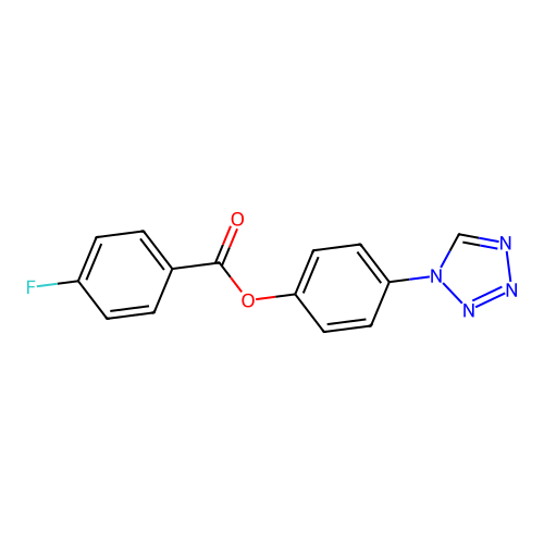 4-(1H-tetrazol-1-yl)phenyl 4-fluorobenzoate structure