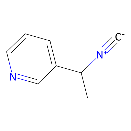 Pyridine, 3-(1-isocyanoethyl)- structure