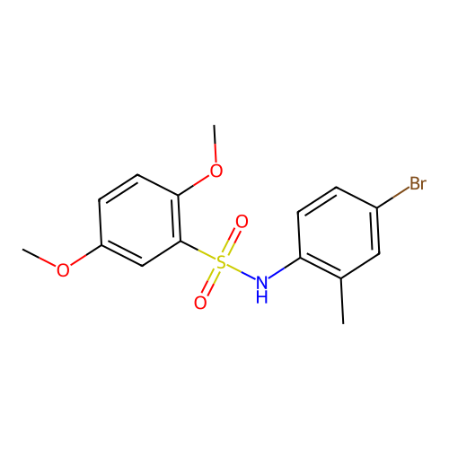 N-(4-bromo-2-methylphenyl)-2,5-dimethoxybenzenesulfonamide structure