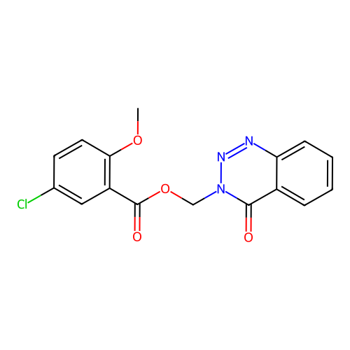(4-Oxo-1,2,3-benzotriazin-3-yl)methyl 5-chloro-2-methoxybenzoate structure