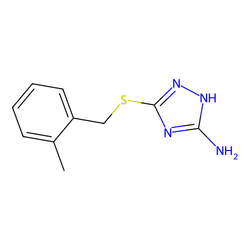 3-[(2-methylbenzyl)sulfanyl]-1H-1,2,4-triazol-5-amine structure
