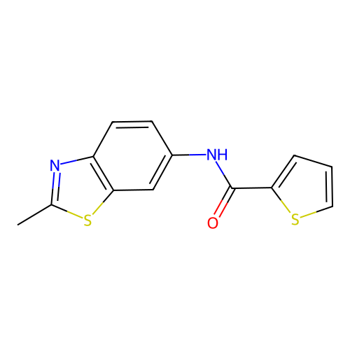 N-(2-methyl-1,3-benzothiazol-6-yl)thiophene-2-carboxamide structure