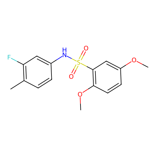 N-(3-fluoro-4-methylphenyl)-2,5-dimethoxybenzenesulfonamide structure