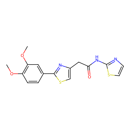 2-[2-(3,4-dimethoxyphenyl)-1,3-thiazol-4-yl]-N-(1,3-thiazol-2-yl)acetamide structure