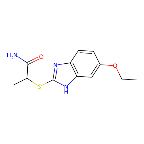 2-((6-Ethoxy-1h-benzo[d]imidazol-2-yl)thio)propanamide structure