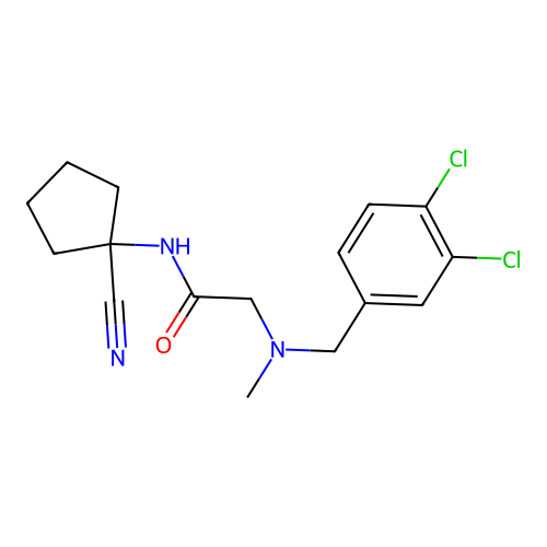 N-(1-cyanocyclopentyl)-2-{[(3,4-dichlorophenyl)methyl](methyl)amino}acetamide structure
