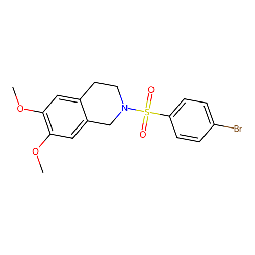2-[(4-Bromophenyl)sulfonyl]-6,7-dimethoxy-1,2,3,4-tetrahydroisoquinoline structure