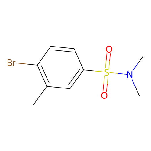 4-bromo-N,N,3-trimethylbenzenesulfonamide structure
