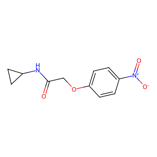 N-cyclopropyl-2-(4-nitrophenoxy)acetamide structure