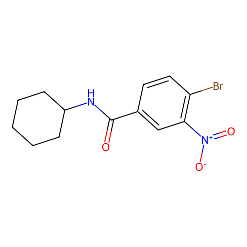 4-bromo-N-cyclohexyl-3-nitrobenzamide structure