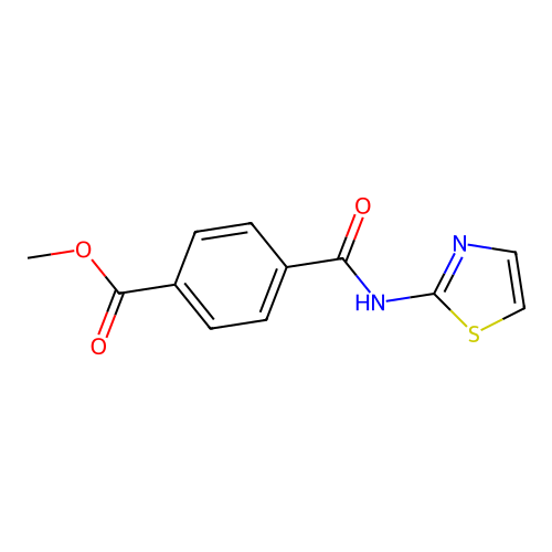 Methyl 4-(1,3-thiazol-2-ylcarbamoyl)benzoate structure