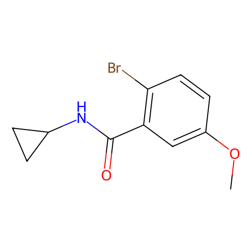 2-bromo-N-cyclopropyl-5-methoxybenzamide structure