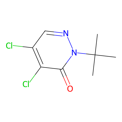 2-Tert-butyl-4,5-dichloro-2,3-dihydropyridazin-3-one structure