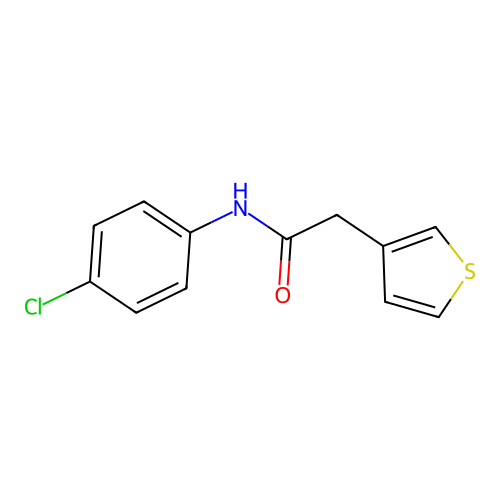 N-(4-chlorophenyl)-2-(thiophen-3-yl)acetamide structure