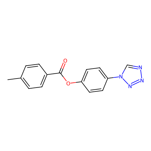 4-(1H-tetrazol-1-yl)phenyl 4-methylbenzoate structure