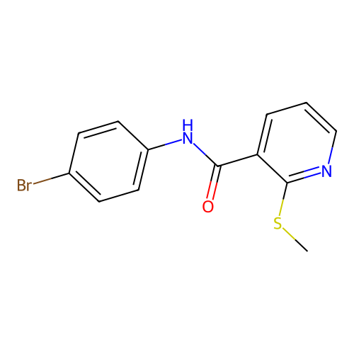 N-(4-bromophenyl)-2-methylsulfanylpyridine-3-carboxamide structure