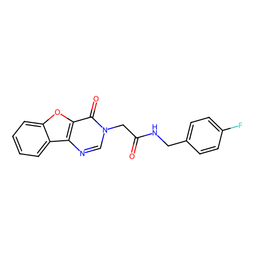 N-(4-fluorobenzyl)-2-(4-oxobenzofuro[3,2-d]pyrimidin-3(4H)-yl)acetamide structure
