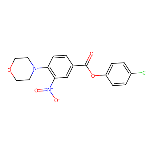 (4-Chlorophenyl) 4-morpholin-4-yl-3-nitrobenzoate structure