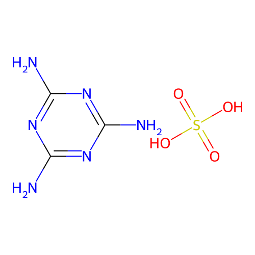 1,3,5-Triazine-2,4,6-triamine monosulphate structure