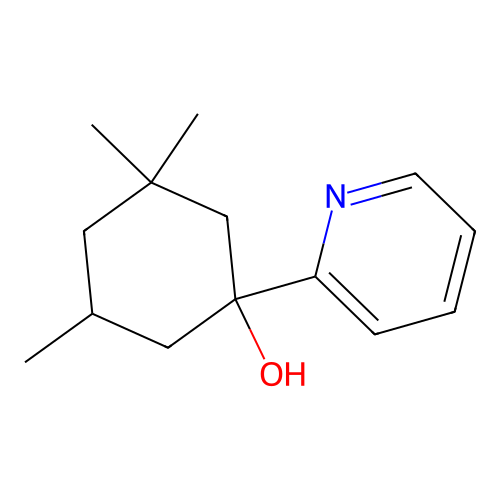 3,3,5-Trimethyl-1-(2-pyridyl)cyclohexan-1-ol structure