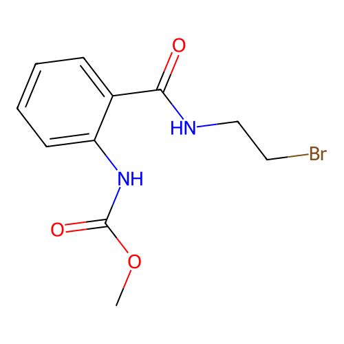 Methyl ((2-((2-bromoethyl)amino)carbonyl)phenyl)carbamate structure