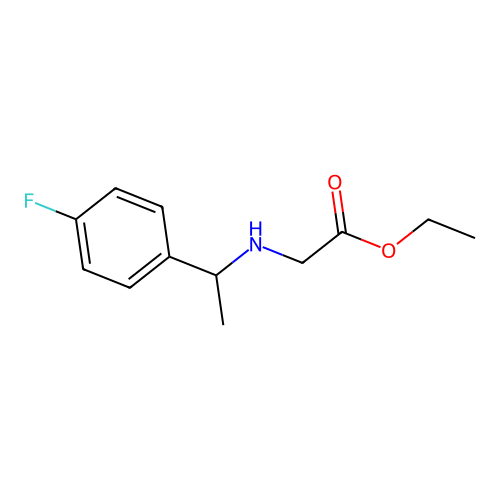 Ethyl 2-[1-(4-fluorophenyl)ethylamino]acetate structure