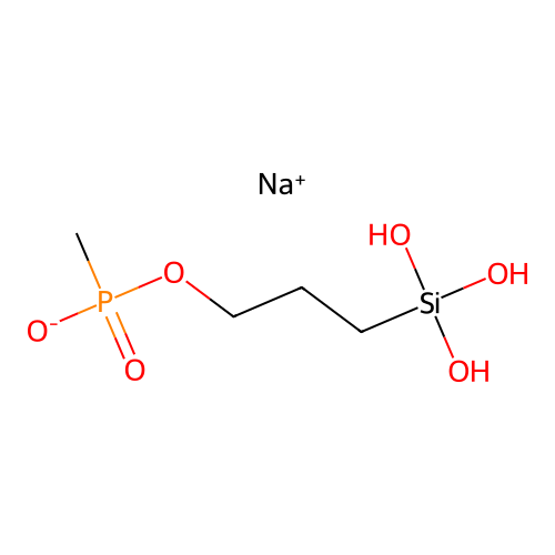 Sodium (3-(trihydroxysilyl)propyl)methyl phosphonate structure