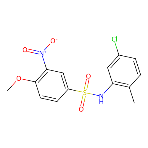 N-(5-chloro-2-methylphenyl)-4-methoxy-3-nitrobenzenesulfonamide structure