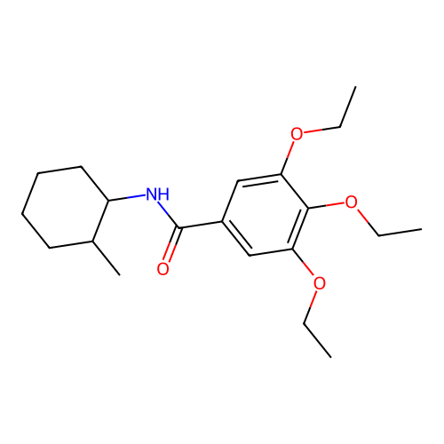 3,4,5-triethoxy-N-(2-methylcyclohexyl)benzamide structure