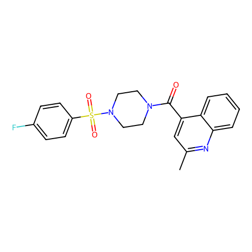 {4-[(4-Fluorophenyl)sulfonyl]piperazin-1-yl}(2-methylquinolin-4-yl)methanone structure
