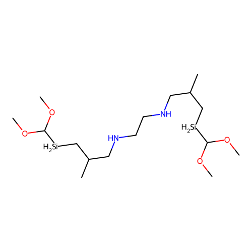 N,N'-bis[3-(dimethoxymethylsilyl)-2-methylpropyl]ethane-1,2-diamine structure