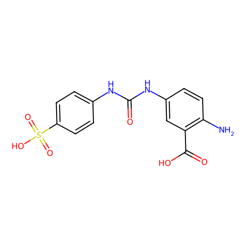 5-((((4-Sulphophenyl)amino)carbonyl)amino)anthranilic acid structure