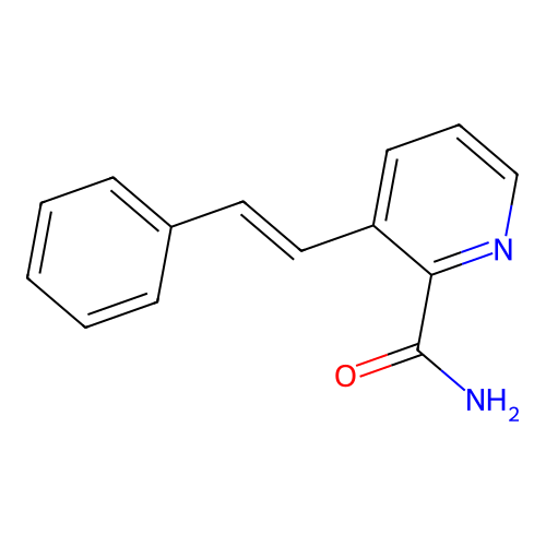 3-(2-Phenylethenyl)pyridine-2-carboxamide structure