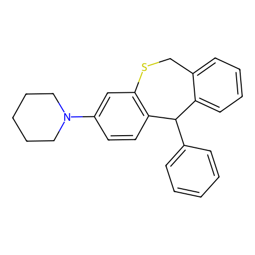 Piperidine, 1-(6,11-dihydro-11-phenyldibenzo(b,e)thiepin-3-yl)- structure