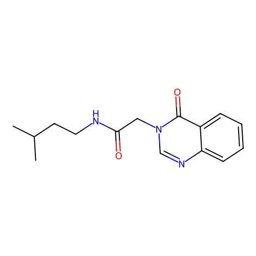 N-isopentyl-2-[4-oxo-3(4H)-quinazolinyl]acetamide structure