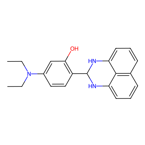 5-(diethylamino)-2-(2,3-dihydro-1H-perimidin-2-yl)phenol structure