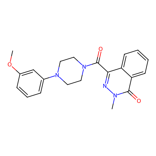 4-{[4-(3-methoxyphenyl)piperazino]carbonyl}-2-methyl-1(2H)-phthalazinone structure