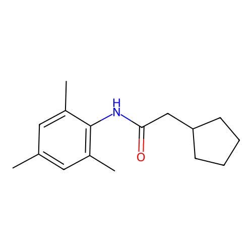 2-cyclopentyl-N-(2,4,6-trimethylphenyl)acetamide structure