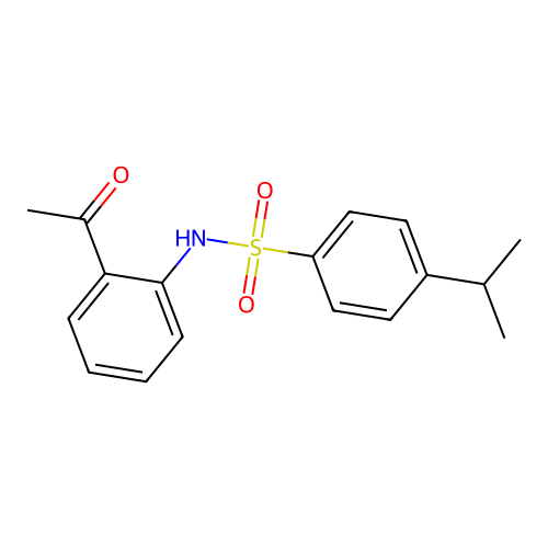 N-(2-acetylphenyl)-4-propan-2-ylbenzenesulfonamide structure