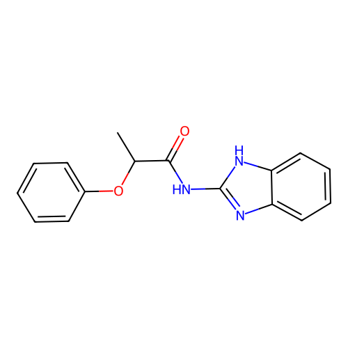 N-(1H-benzimidazol-2-yl)-2-phenoxypropanamide structure
