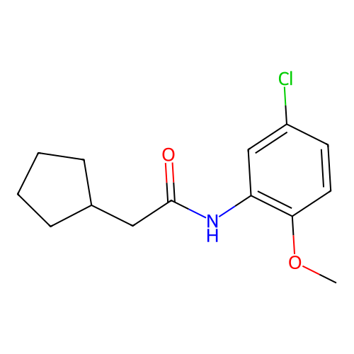 N-(5-chloro-2-methoxyphenyl)-2-cyclopentylacetamide structure