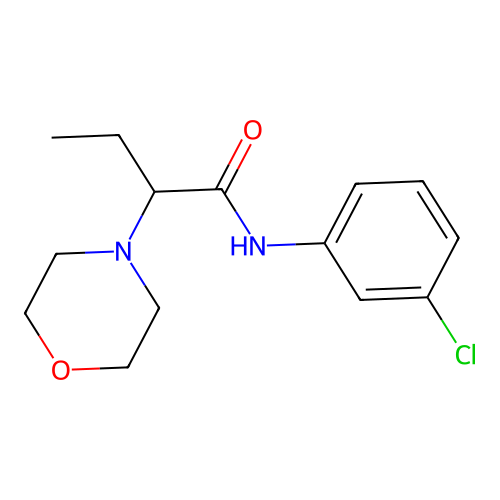 4-Morpholineacetanilide, 3'-chloro-alpha-ethyl- structure