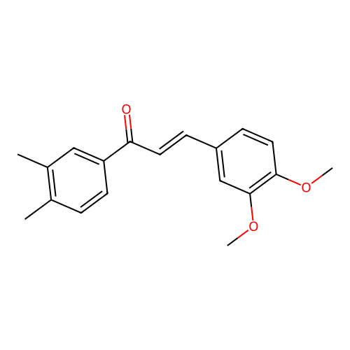 (E)-3-(3,4-dimethoxyphenyl)-1-(3,4-dimethylphenyl)prop-2-en-1-one structure